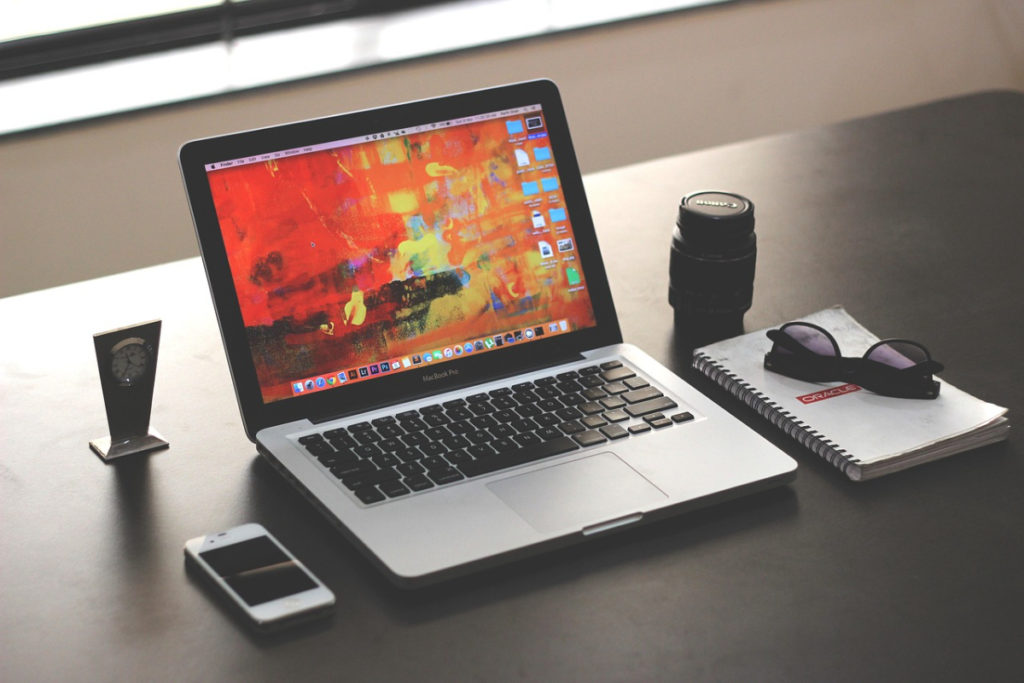 Laptop workspace setup